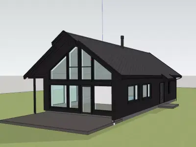 Nordic Alpine Cabin Premium SketchUp Model SKP 3D model