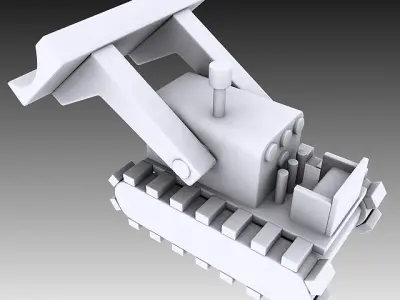 Toy Bulldozer 3D model