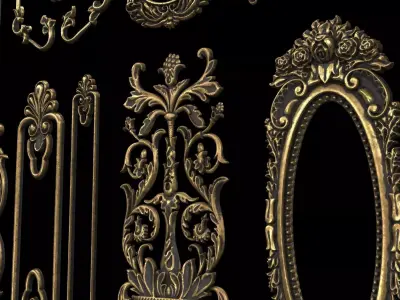 Collection of classical panels   3D model