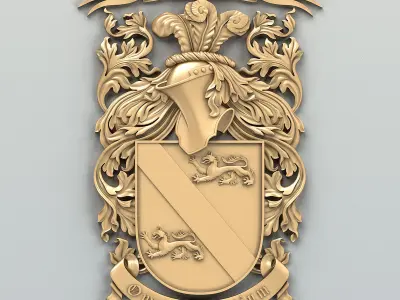 Coat of arms decorative 011 3D model
