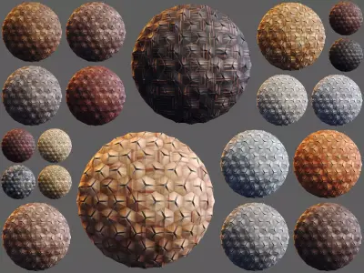 20 Wooden 3D Panel Materials 04 - PBR - 4K Low-poly 3D model