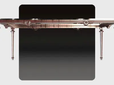 Carved dinner table for cnc 12 3D model