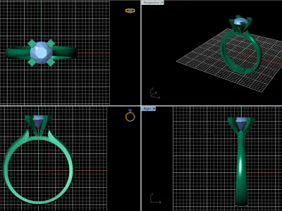 Solitaire Ring 02 Free 3D print model