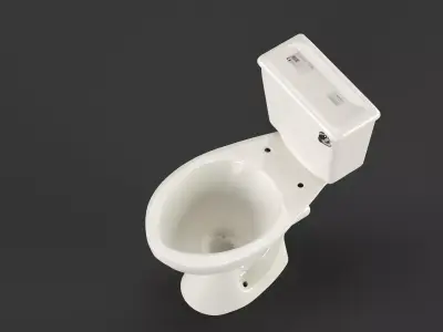 American toilet 03 3D model