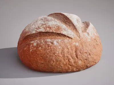 Rye Bread Game ready model 5K triangles 4K PBR textures Low-poly 3D model