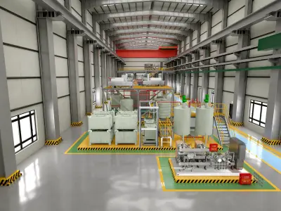 factory Low-poly 3D model