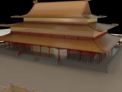 Chinese ancient house 3D model 20