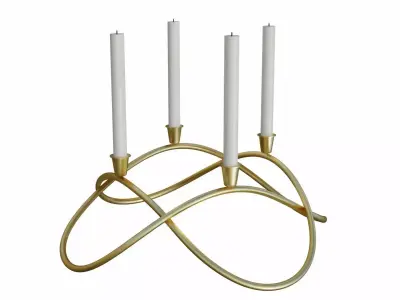 Curved candlestick 3D model