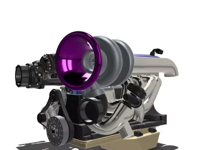 RB26 Nissan Race Engine 3D print model