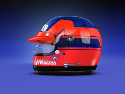 GILLES VILLENEUVE Long Beach GP Helmet 1978 3D model