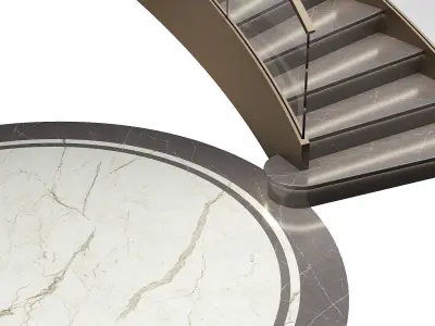 Luxury spiral staircase 3D model