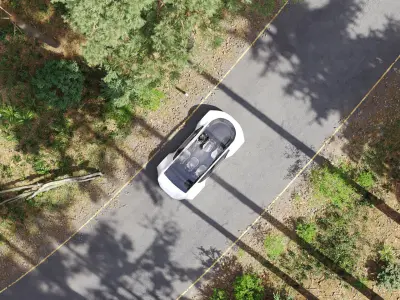 Self-driving car  with interior 3D model