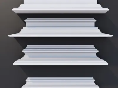 100 Sweep Ceiling Cornice for 3D Print 3D model