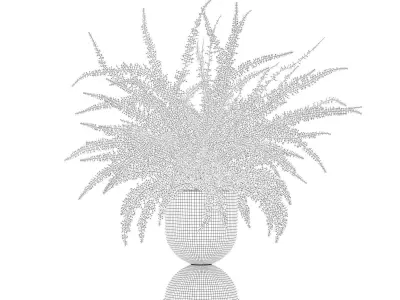 Fern in modern flower pot 3D model