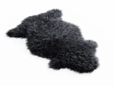Bedside Sheepskin Rug 04 3D model