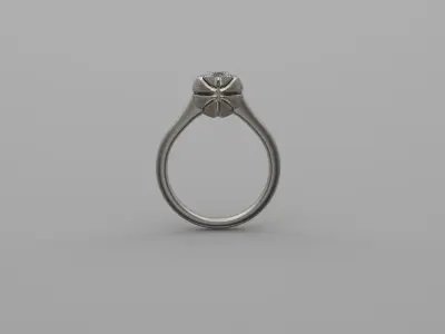 Basketball Solitaire Ring 3D print model
