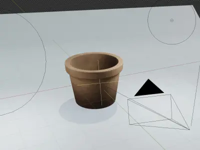 Planter concrete Free low-poly 3D model