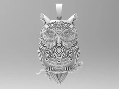 Owl pendant N - 225 3D print model