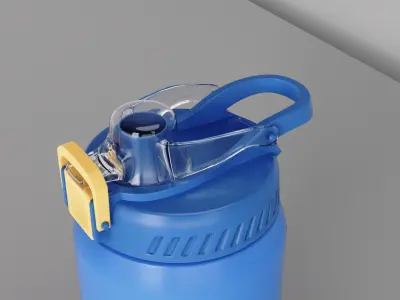 Stainless Steel Sport Bottle 2 3D model