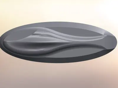 LOGO tool with wave Free 3D model