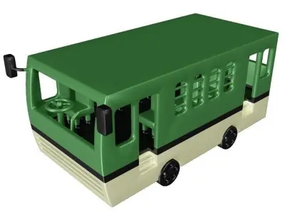 Fabulous Bus Toy Low-poly 3D model