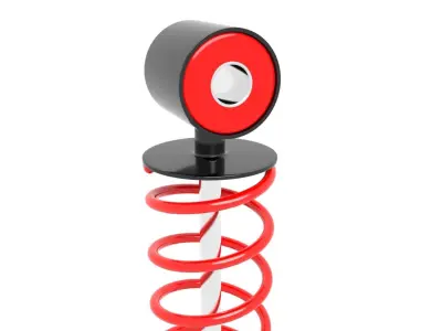 shock absorber with spring 3D model