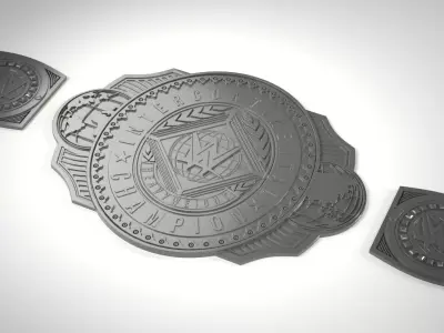 The WWE Intercontinental Championship Belt 3D print model