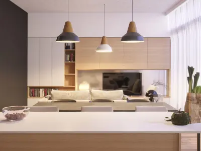 Apartment Interior Scene 03 3D Model 3D model