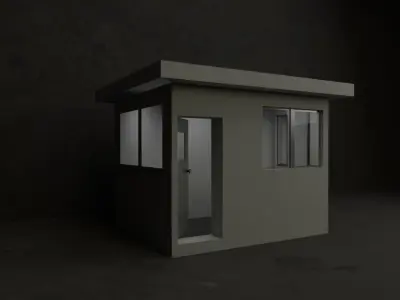 Security room Free low-poly 3D model