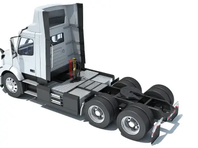 2025 Electric Semi Truck 3D model