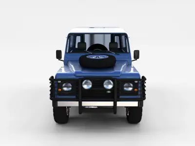 Land Rover Defender 90 Hard Top w interior rev 3D model