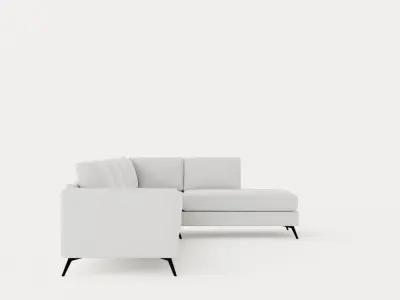 Ocean Luxury 4 Seater Sofa With Chaise Lounge Right Low-poly 3D model