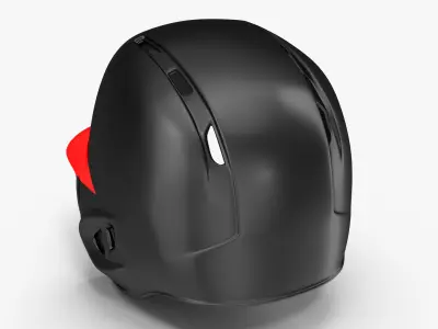 Baseball Helmet One Side Baltimore Black Low-poly 3D model