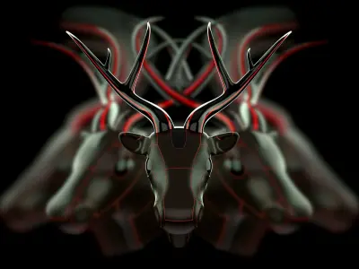 Reindeer stylized 3D model