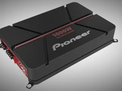 amplifire power amplified car stereo amplifier Low-poly 3D model