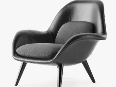 Fredericia Swoon armchair  3D model
