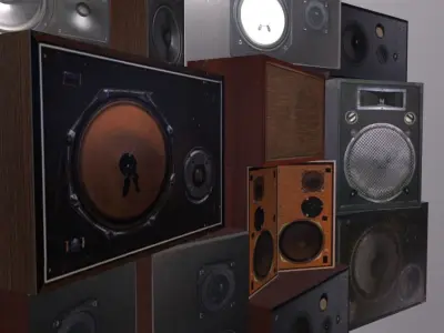 ShopFront Contents Speaker Low-poly 3D model