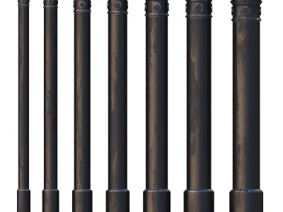 Cast iron columns 1 3D model