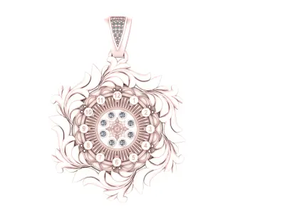 floral pendant 3D print model