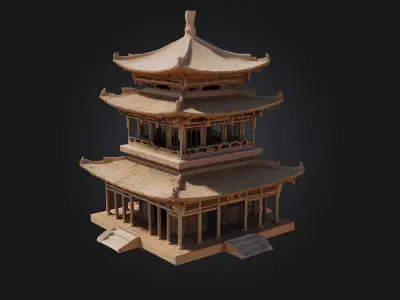 Pagoda Elegance  Timeless Beauty in Every Tier 3D model