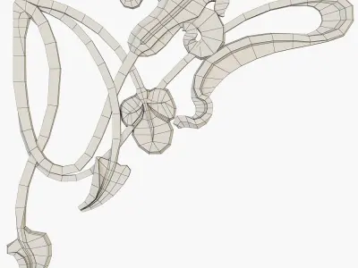 art nouveau decor for cnc 3D model
