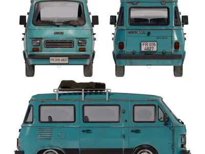Fiat 900E Panorama Minivan 3D model