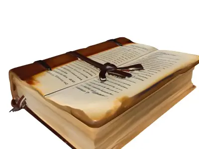 Vintage Leather Bound Journal Low-poly 3D model