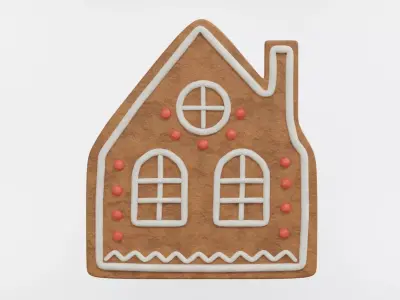 Gingerbread Christmas Cookie 09 3D model