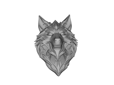 Pendant Wolf Pendant Wolf Head Animal Pendant  3D print model