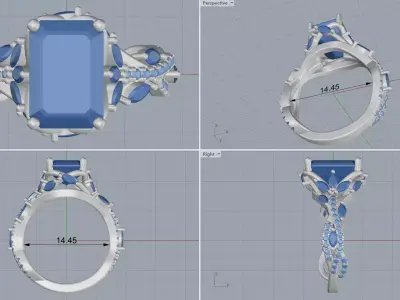 ring woman  3D print model 163