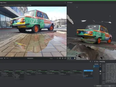 3DF Zephyr -  Car ZAZ 968m Low-poly 3D model