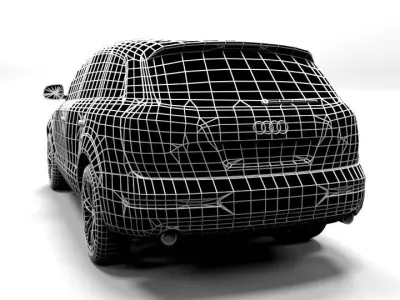 AUDI Q7 2007 LOWPOLY Low-poly 3D model