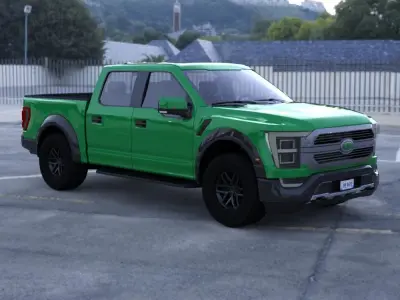 Modern Pickup Truck in obj and fbx formats 3D model