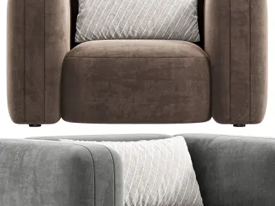 Nara Swivel Chair Gibson Wheat By Highfashionhome 3D model